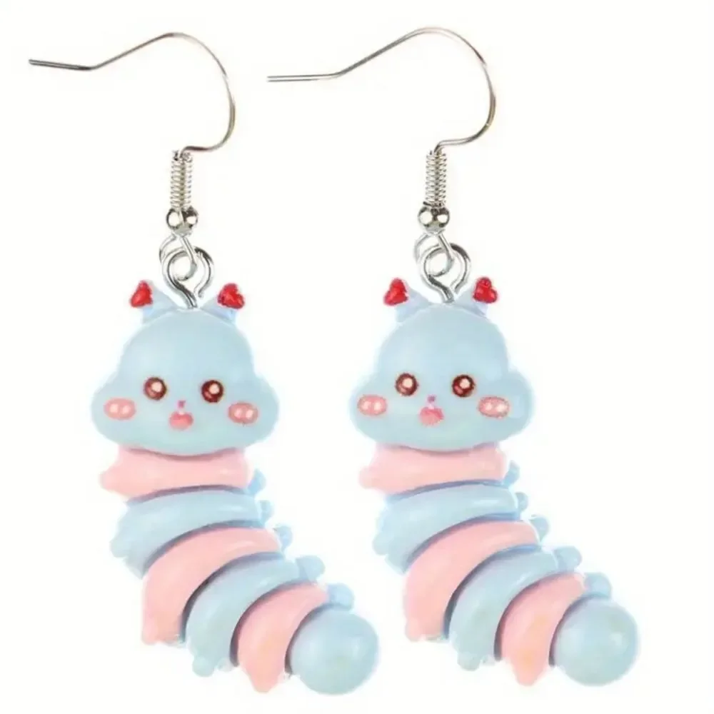 Hand crafted Blue And Pink Dangle Earrings
